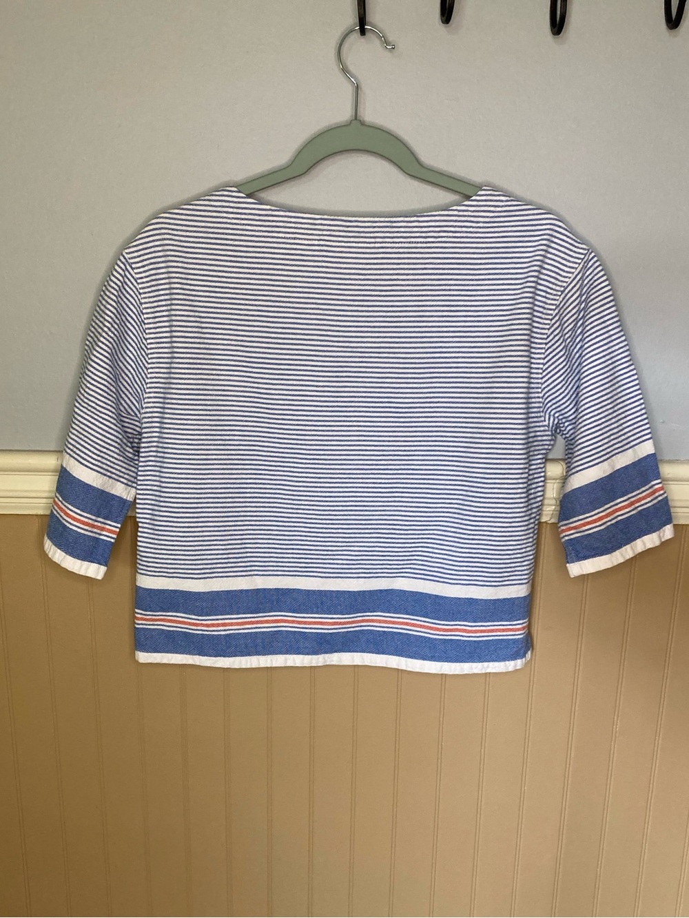Maeve by Anthropologie Sullivan Striped Top - Blue & White Nautical Boatneck - Picture 3 of 7